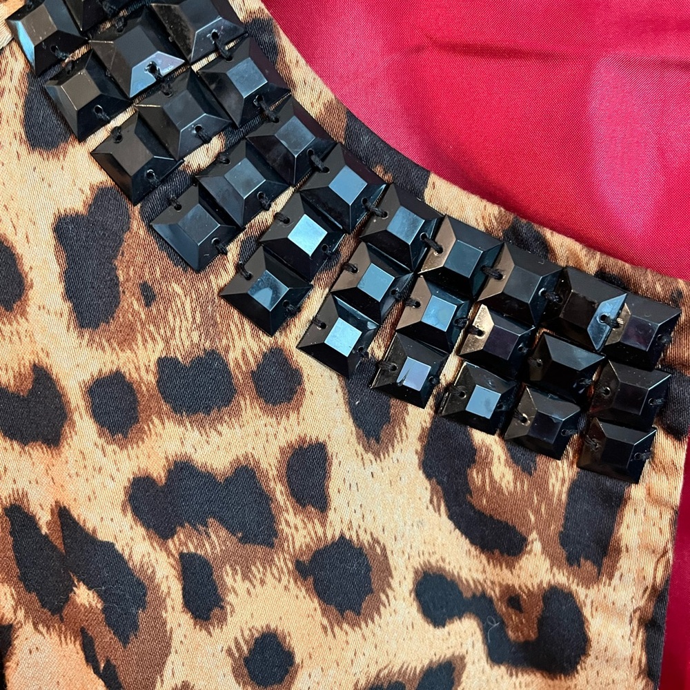 Long leopard swing coat - Picture 5 of 5